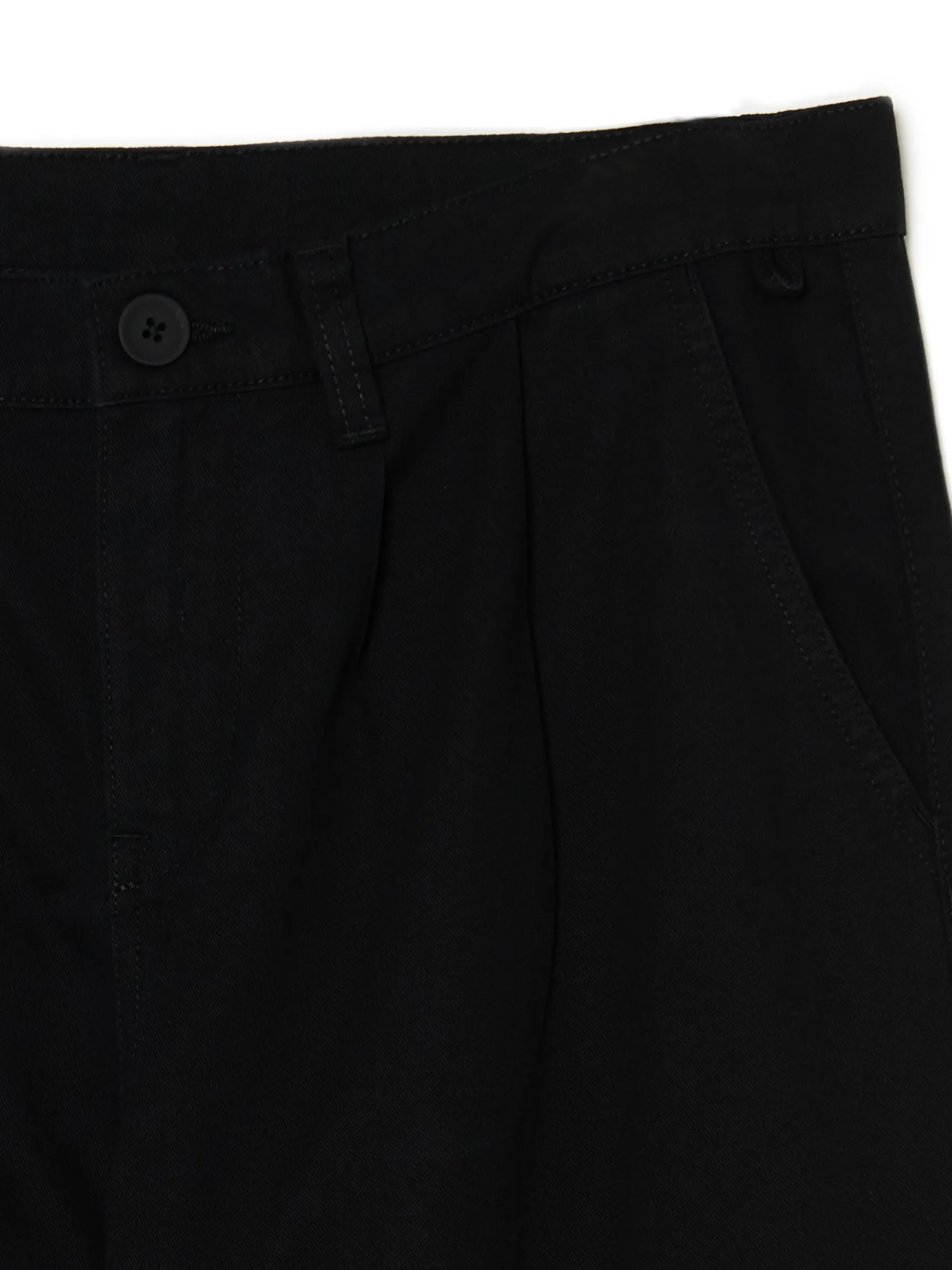 Fashion Cropp Czarne bawełniane spodnie loose czarny