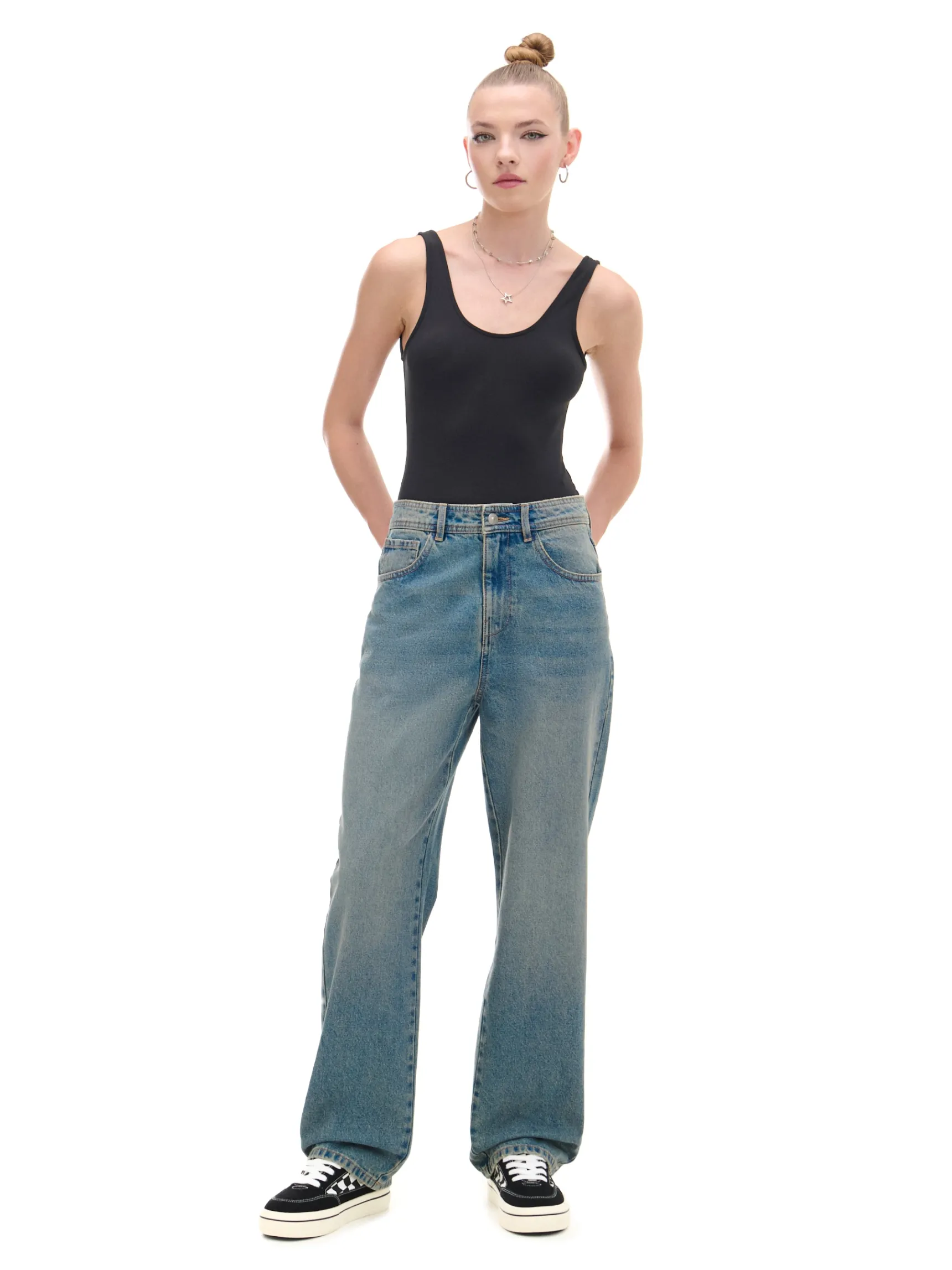 Sale Cropp Czarne body czarny