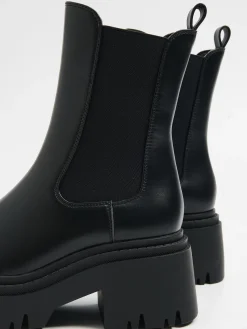 Clearance Cropp Czarne botki chelsea czarny