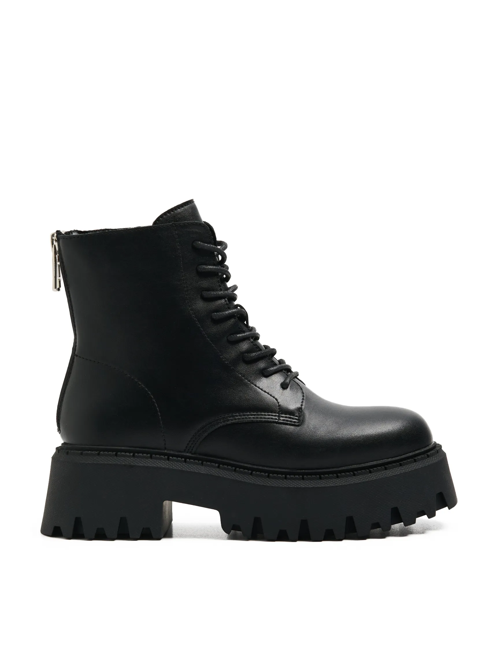 Discount Cropp Czarne botki zapinane na zamek czarny