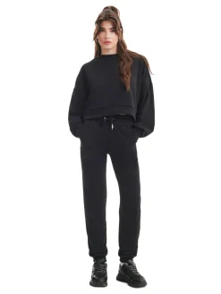 Hot Cropp Czarne dresowe joggery czarny