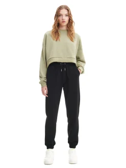 Hot Cropp Czarne dresowe joggery czarny