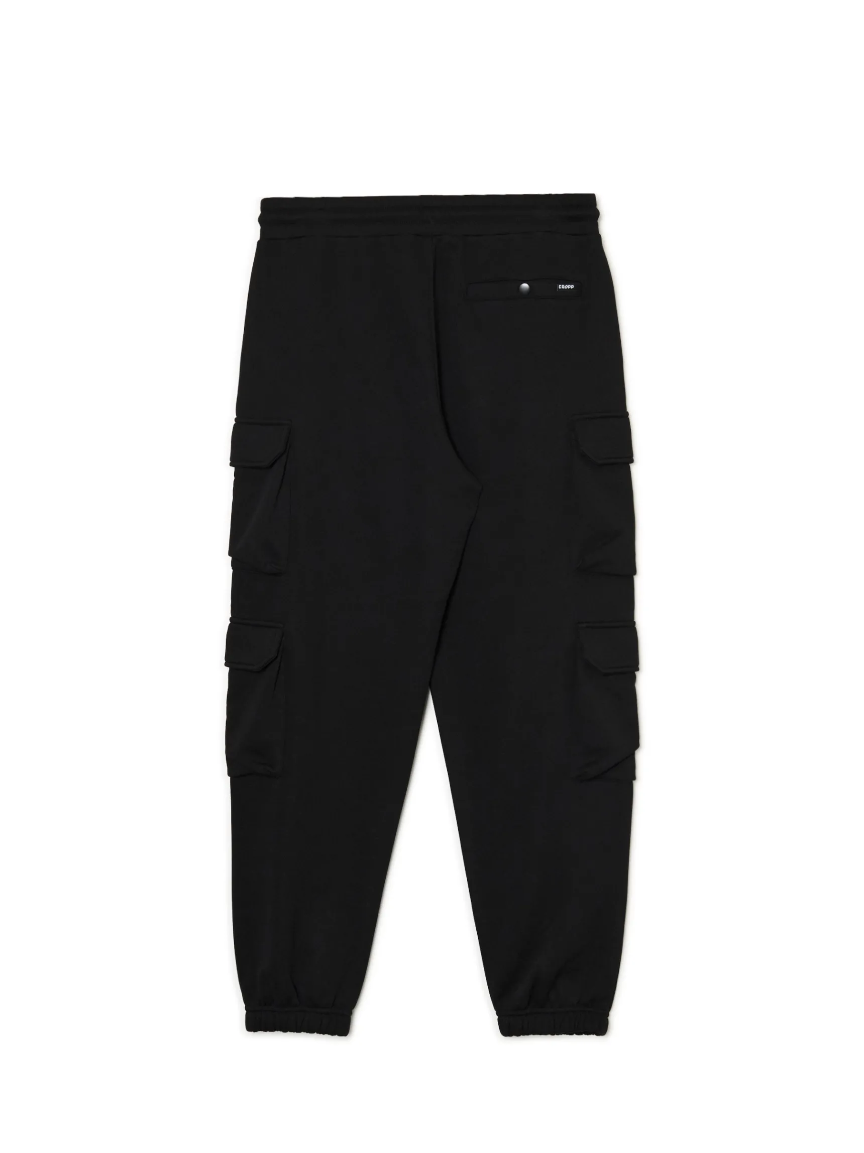 New Cropp Czarne dresowe joggery z kieszeniami cargo czarny