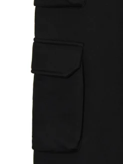 New Cropp Czarne dresowe joggery z kieszeniami cargo czarny