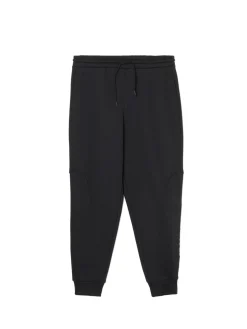 Fashion Cropp Czarne dresowe joggery z nadrukiem na nogawce czarny