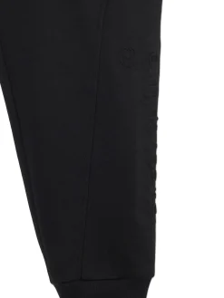 Fashion Cropp Czarne dresowe joggery z nadrukiem na nogawce czarny