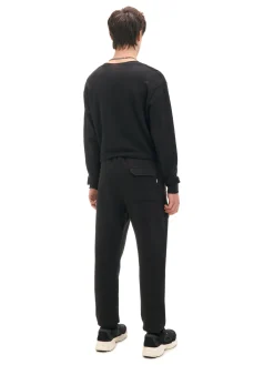 Best Cropp Czarne dresowe joggery z efektem reflective czarny