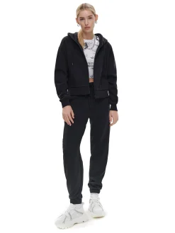 New Cropp Czarne dresowe spodnie jogger czarny