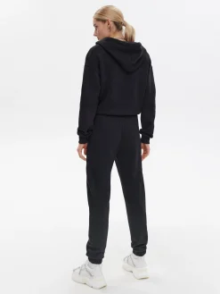 New Cropp Czarne dresowe spodnie jogger czarny