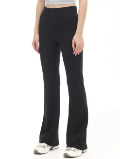 Hot Cropp Czarne dresy typu flare czarny