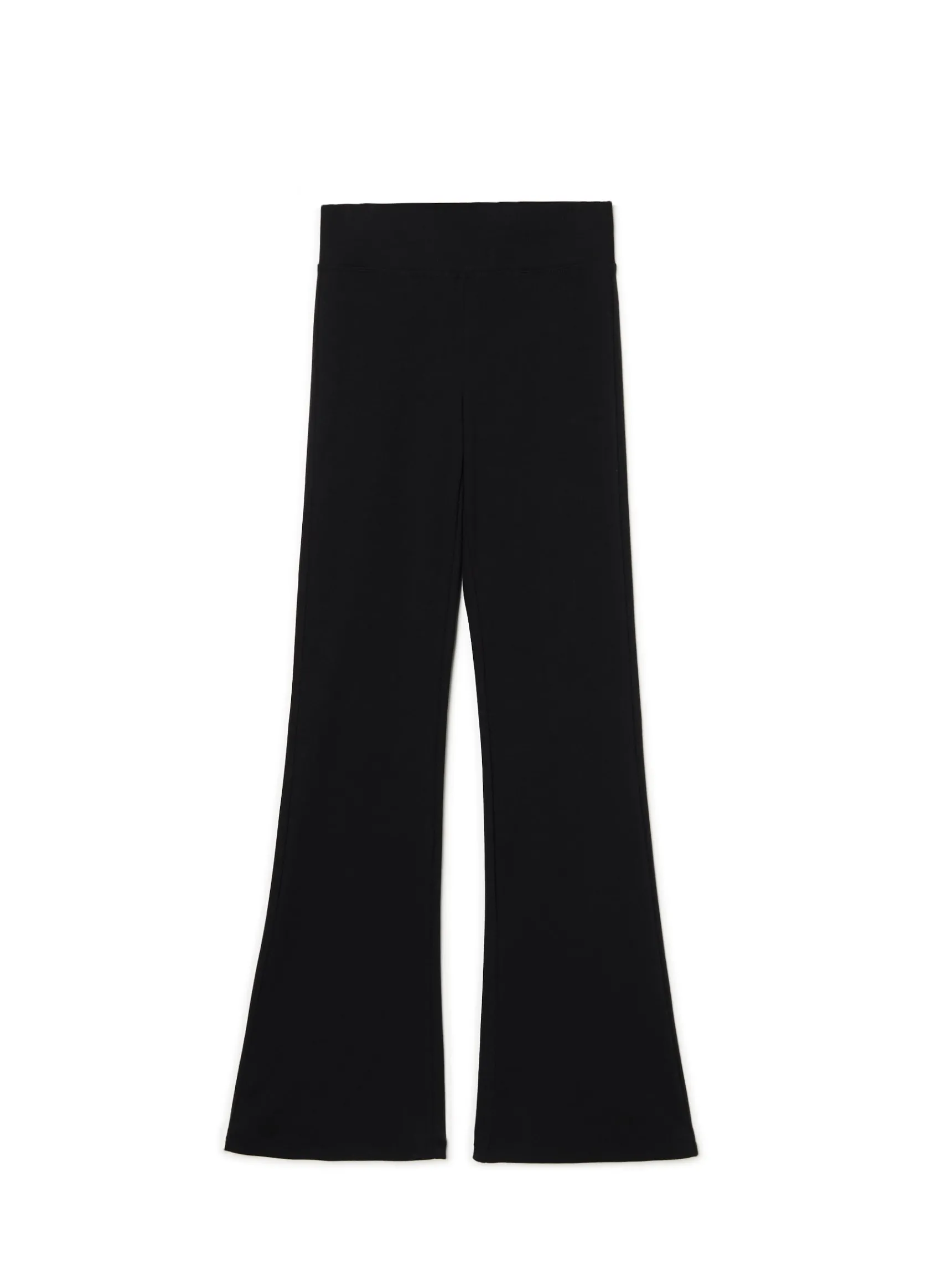 Hot Cropp Czarne dresy typu flare czarny