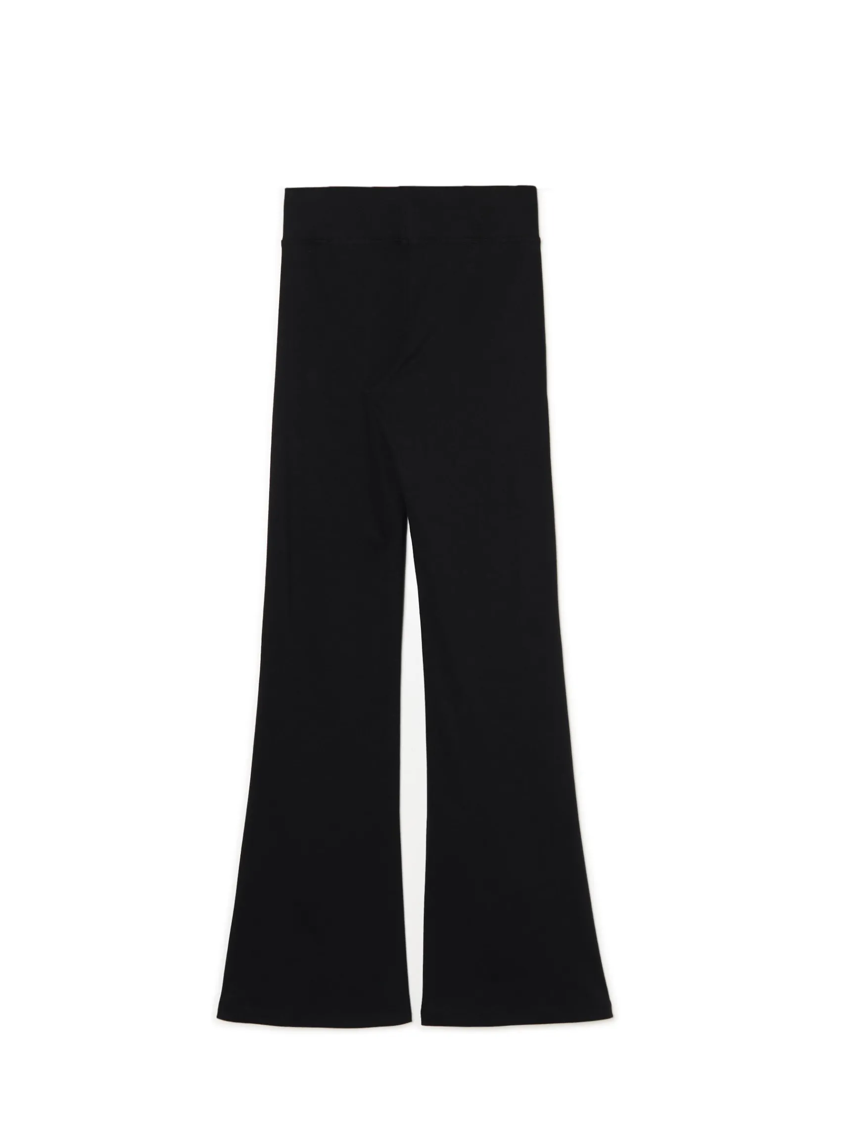 Hot Cropp Czarne dresy typu flare czarny