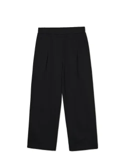 Online Cropp Czarne dresy wide leg czarny