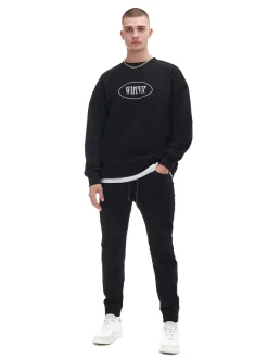 Online Cropp Czarne jeansowe joggery czarny