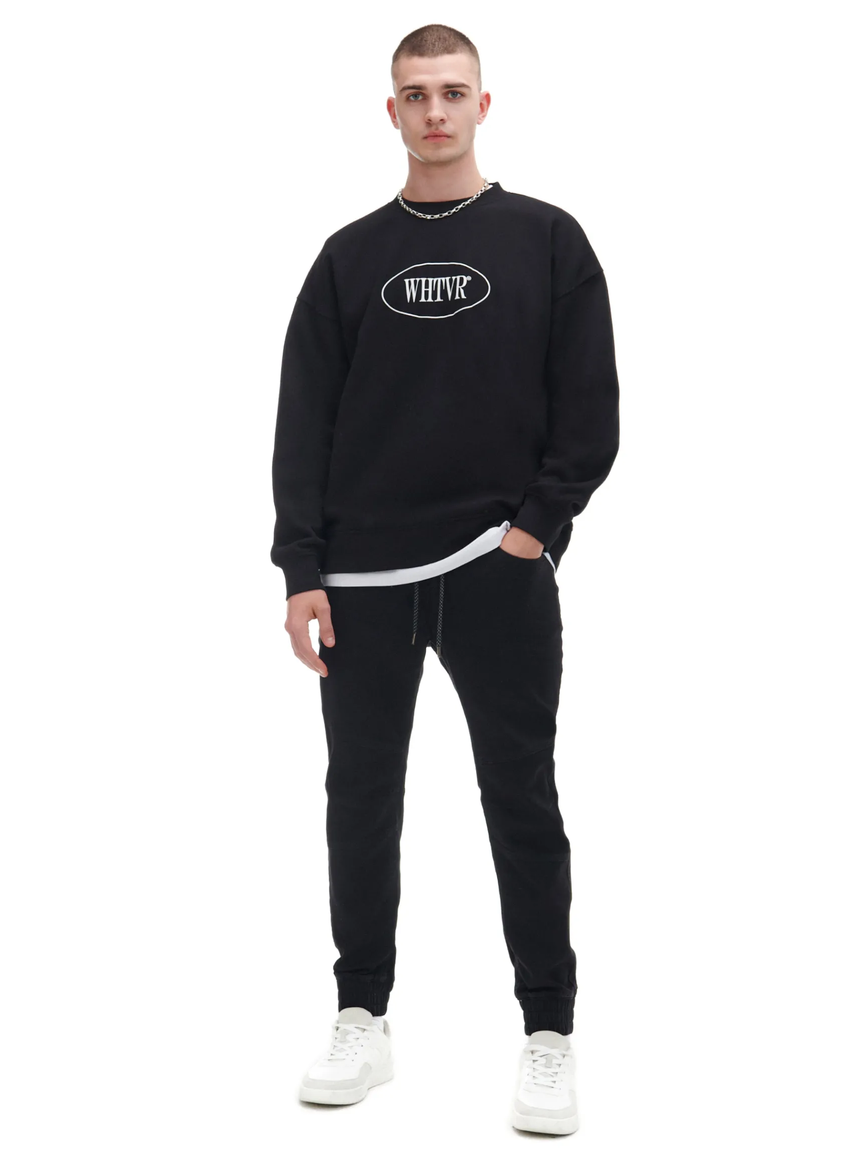 Online Cropp Czarne jeansowe joggery czarny