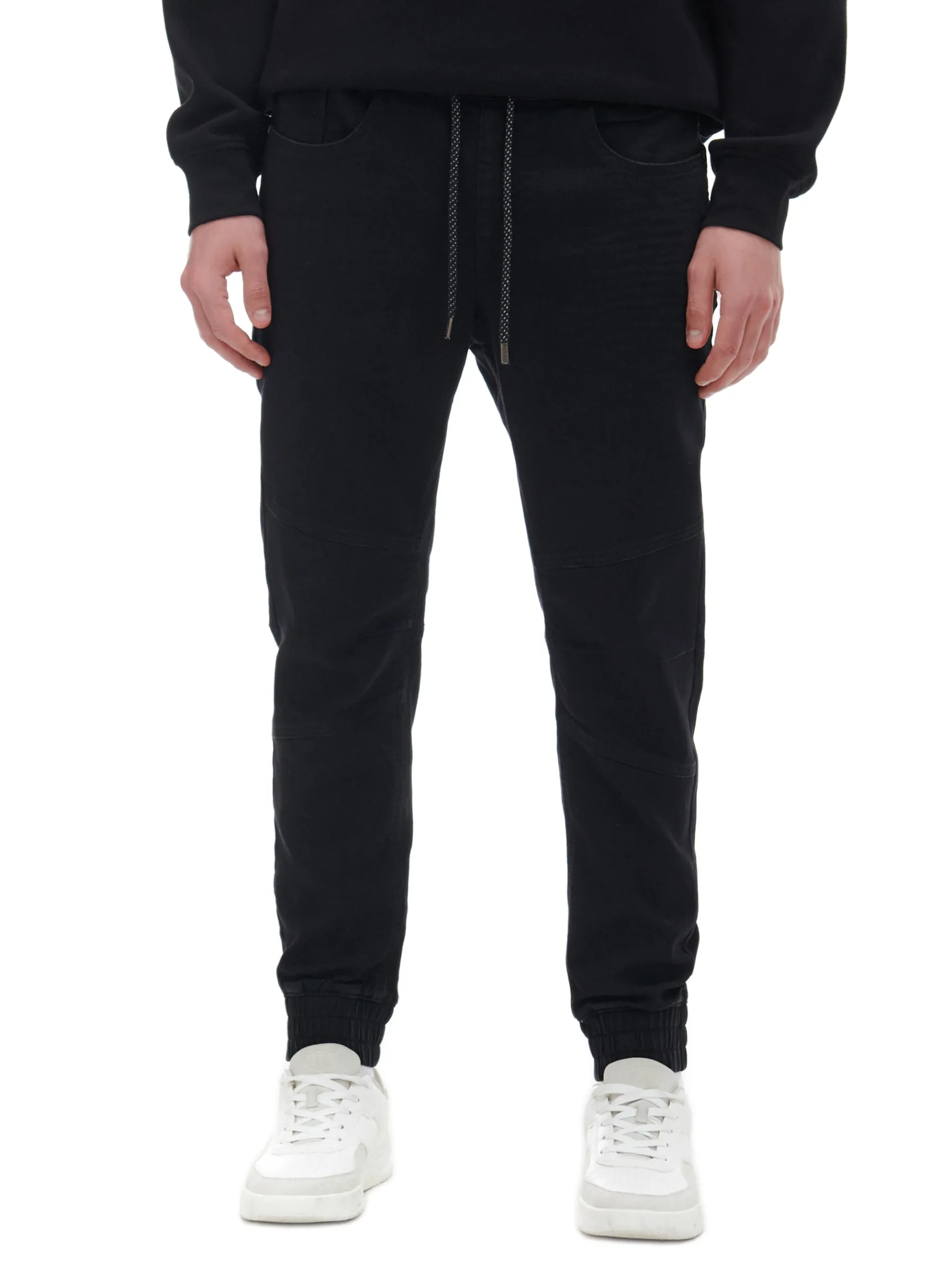 Online Cropp Czarne jeansowe joggery czarny