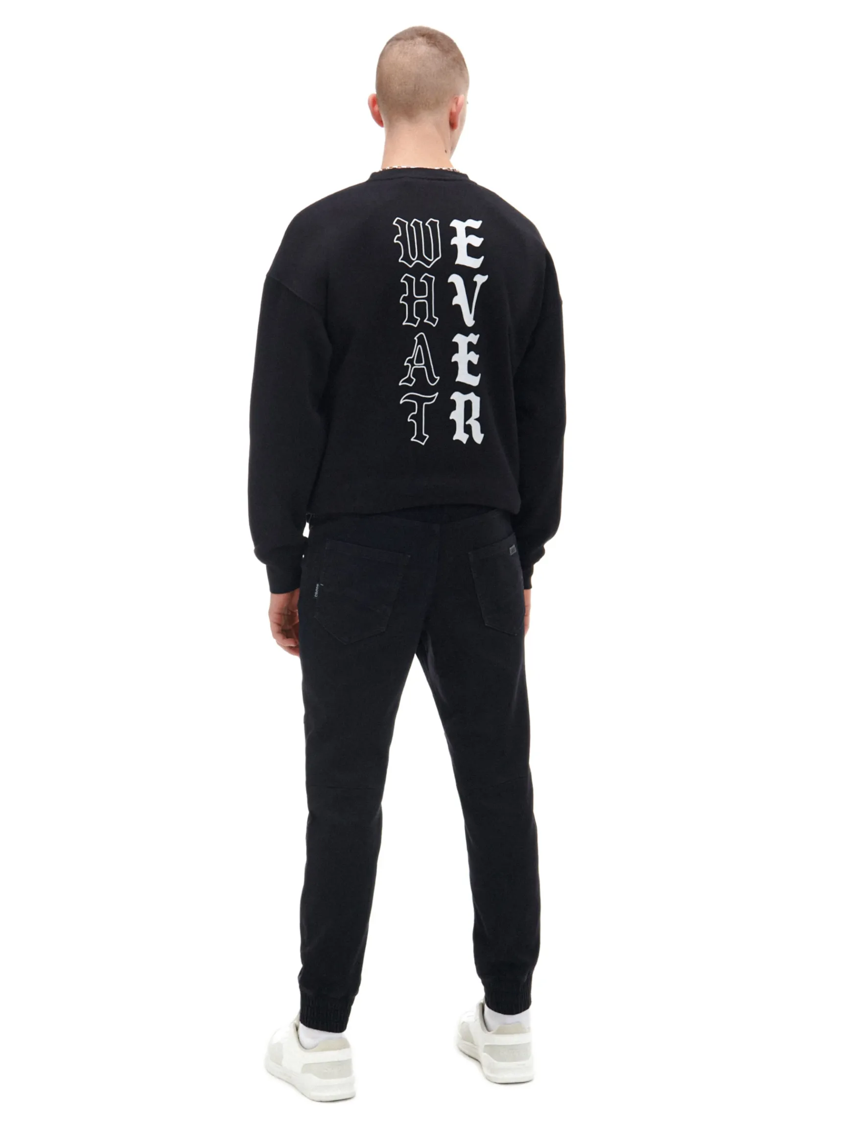 Online Cropp Czarne jeansowe joggery czarny