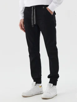 Hot Cropp Czarne jeansowe joggery czarny