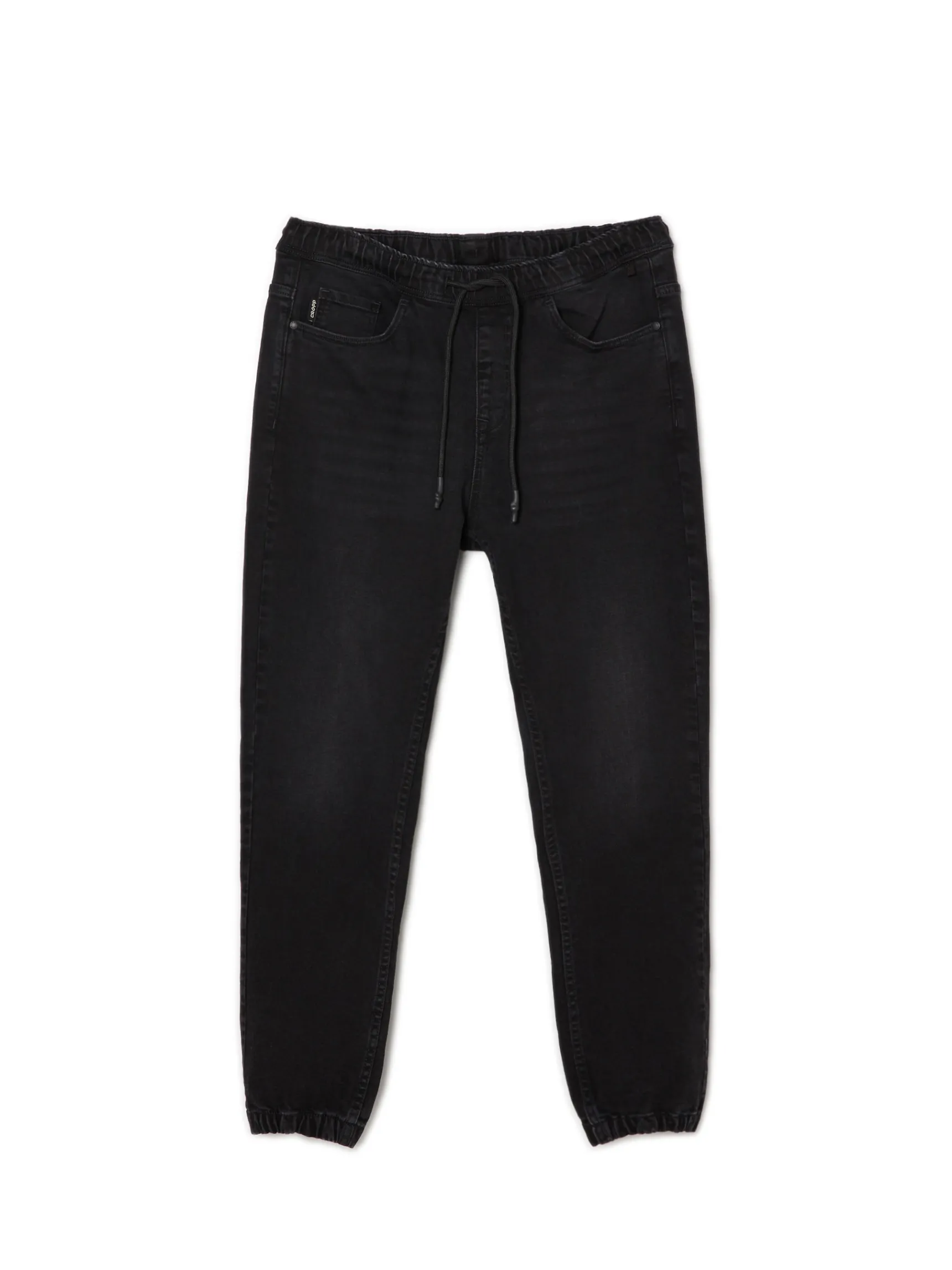 Fashion Cropp Czarne jeansowe joggery czarny