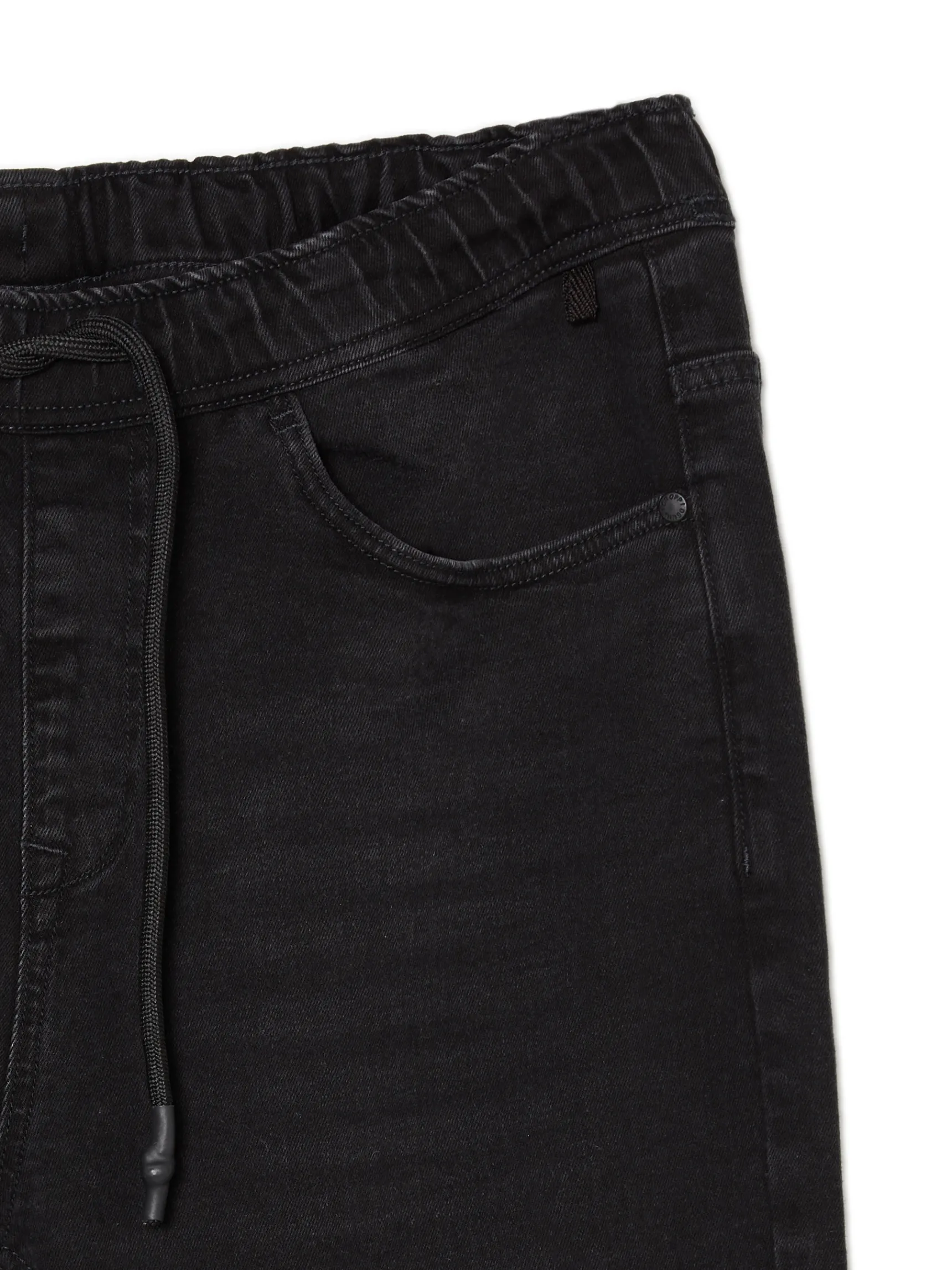 Fashion Cropp Czarne jeansowe joggery czarny