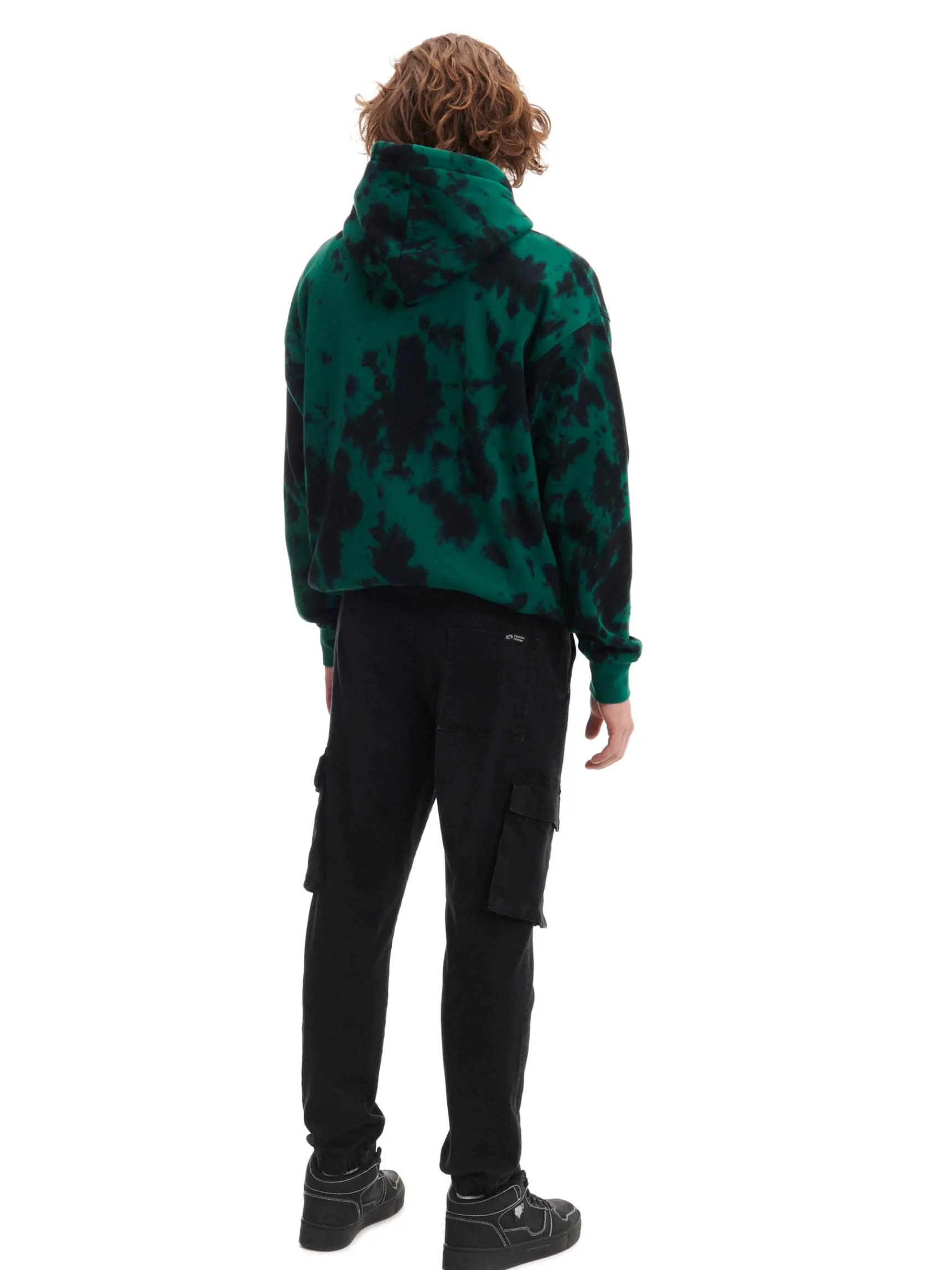 Discount Cropp Czarne jeansowe joggery cargo czarny