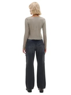 Clearance Cropp Czarne jeansy baggy czarny