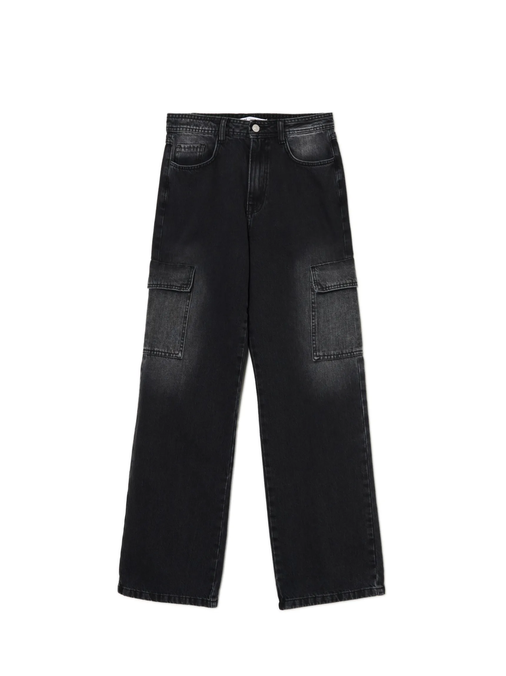 Clearance Cropp Czarne jeansy baggy czarny