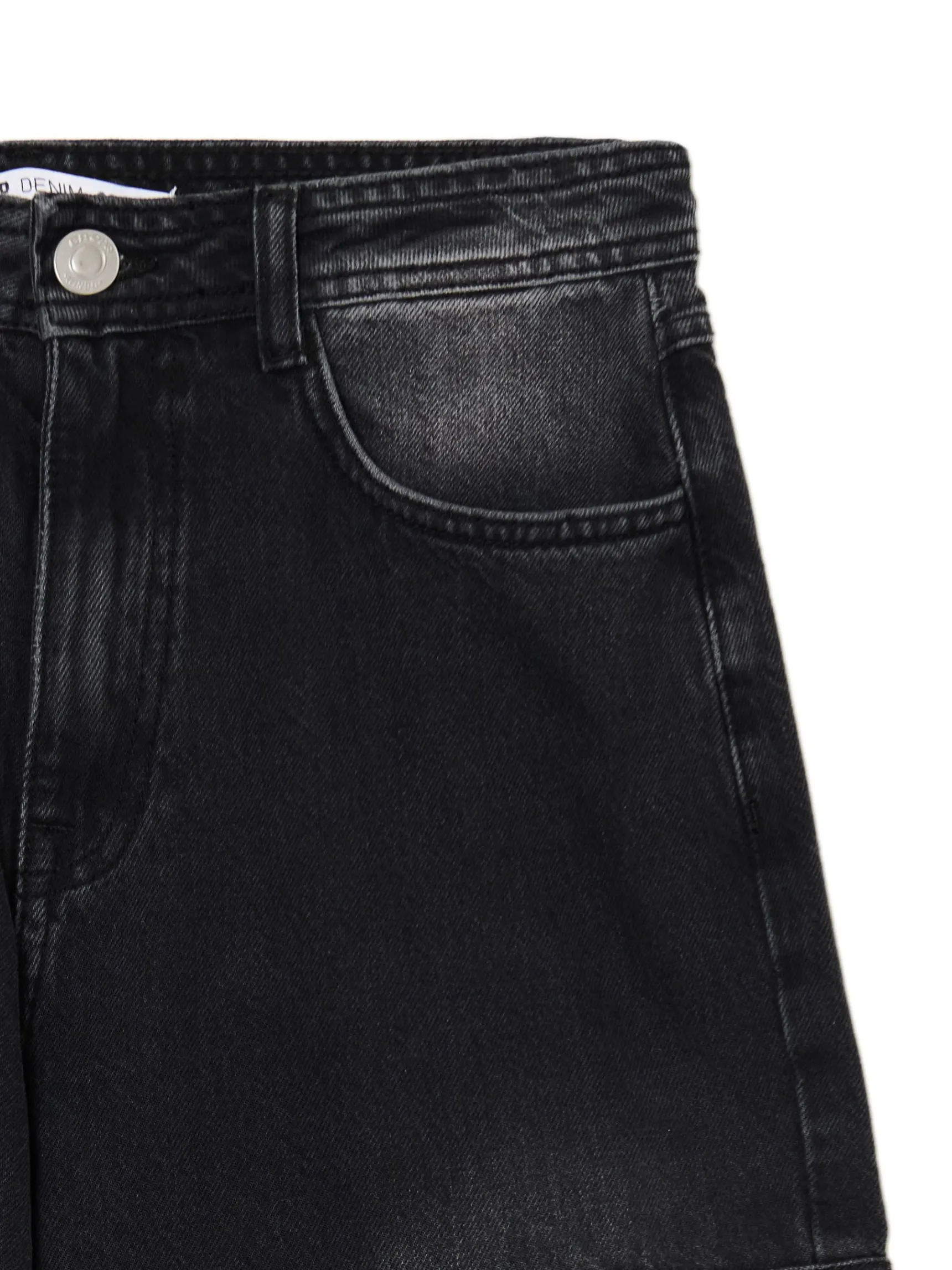 Clearance Cropp Czarne jeansy baggy czarny