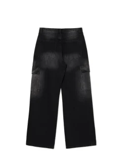 Sale Cropp Czarne jeansy baggy PETITE czarny