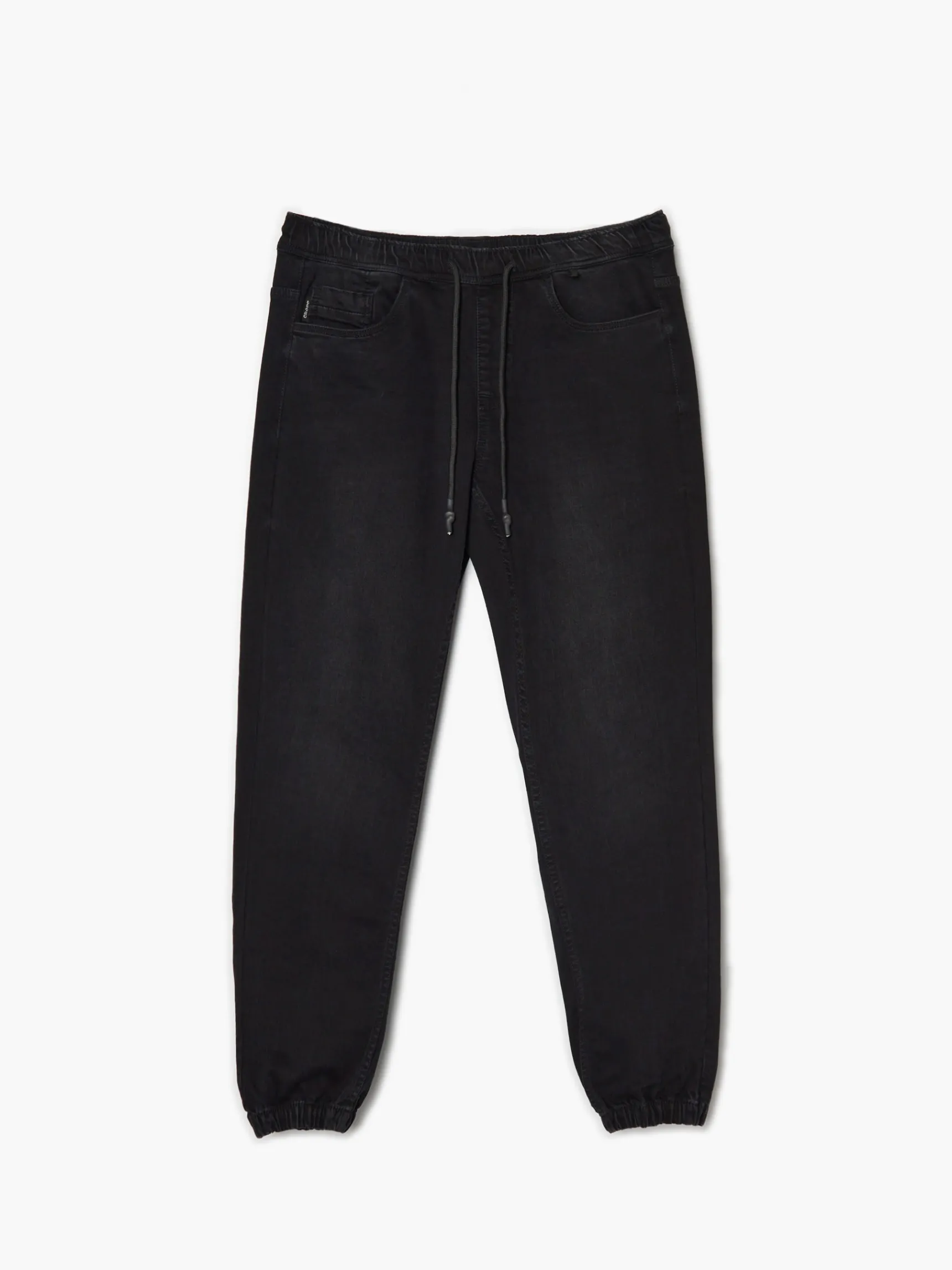 Outlet Cropp Czarne jeansy jogger czarny