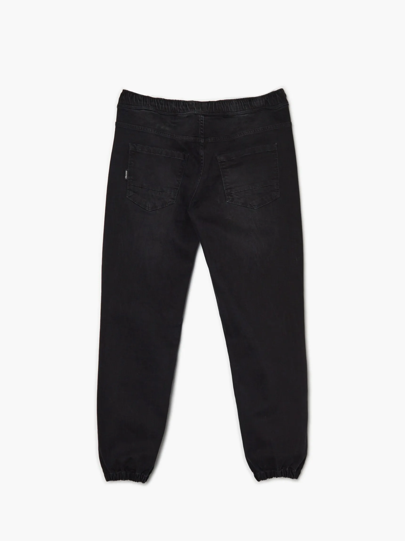 Outlet Cropp Czarne jeansy jogger czarny