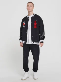 Outlet Cropp Czarne jeansy jogger czarny