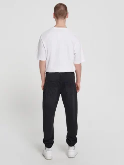 Outlet Cropp Czarne jeansy jogger czarny