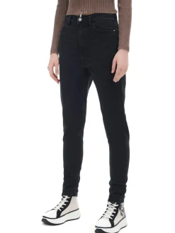 New Cropp Czarne jeansy mom slim czarny