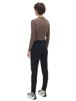 New Cropp Czarne jeansy mom slim czarny