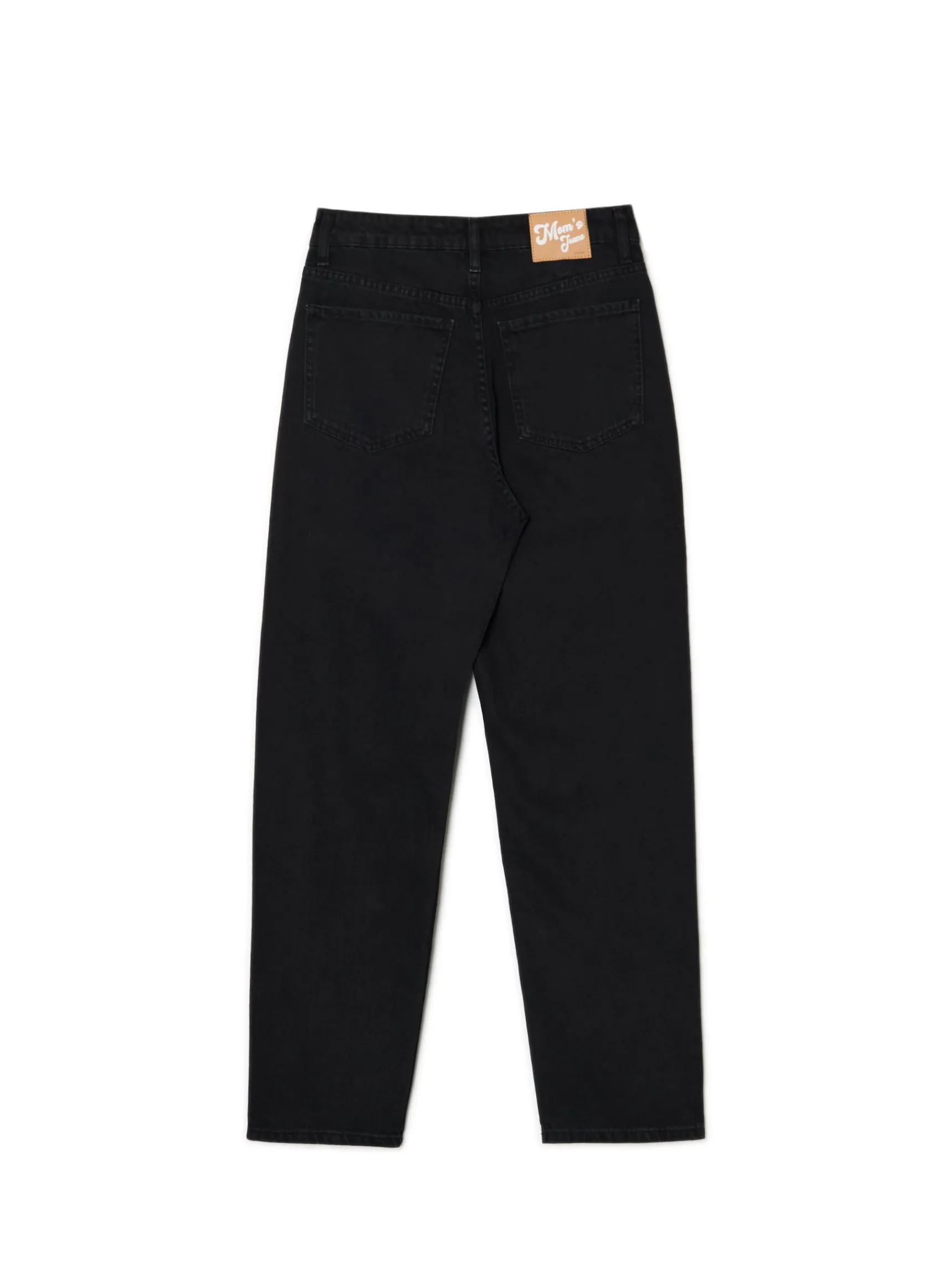 Fashion Cropp Czarne jeansy mom z wysokim stanem czarny
