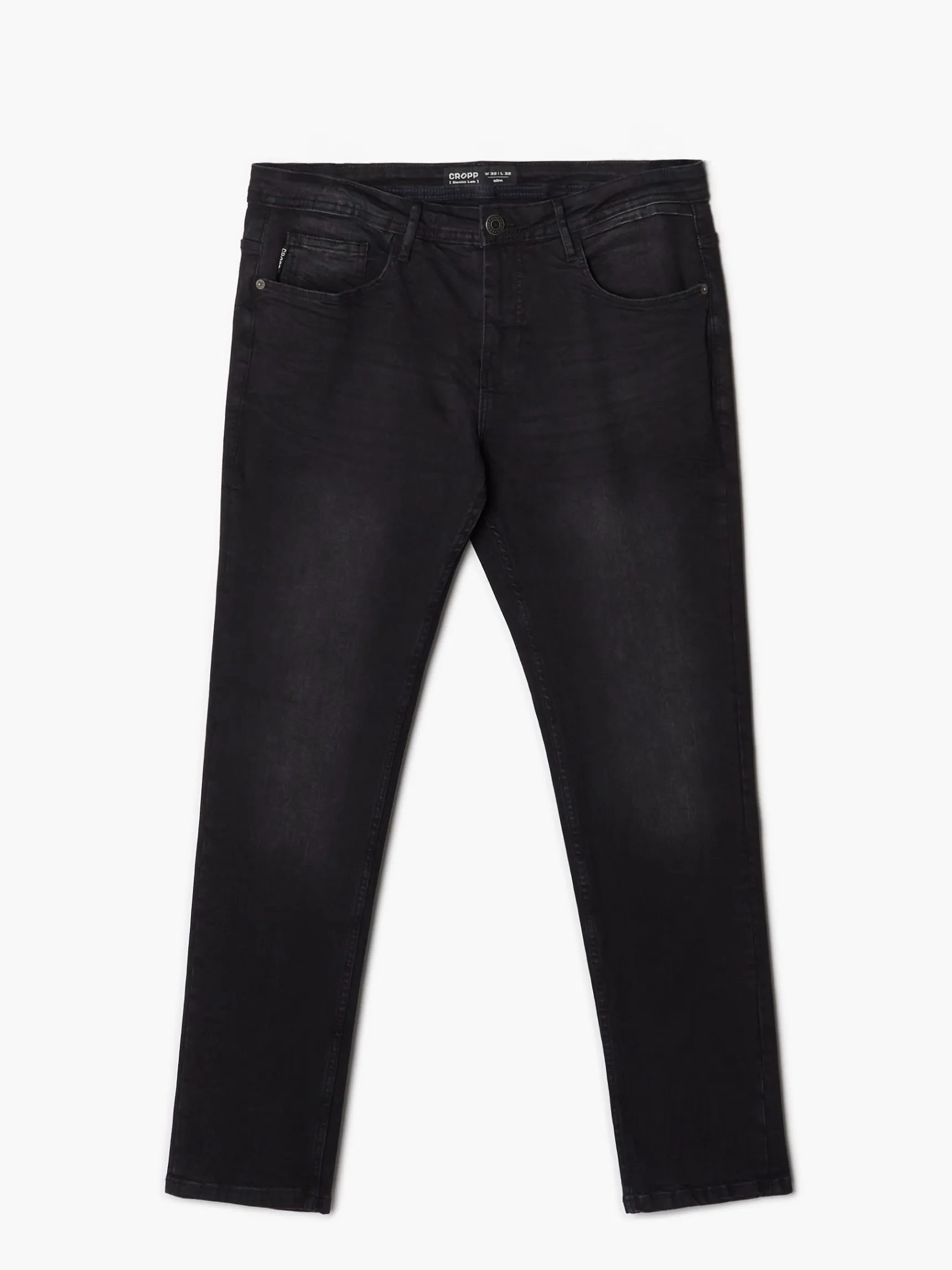 New Cropp Czarne jeansy męskie slim czarny
