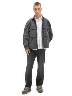 Clearance Cropp Czarne jeansy regular szary