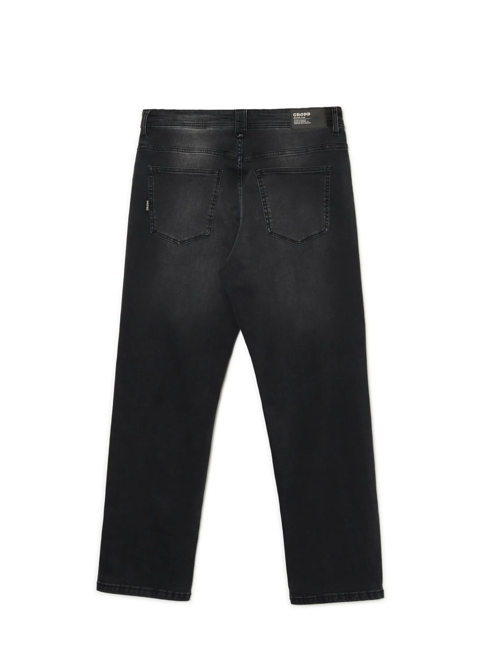 Clearance Cropp Czarne jeansy regular szary