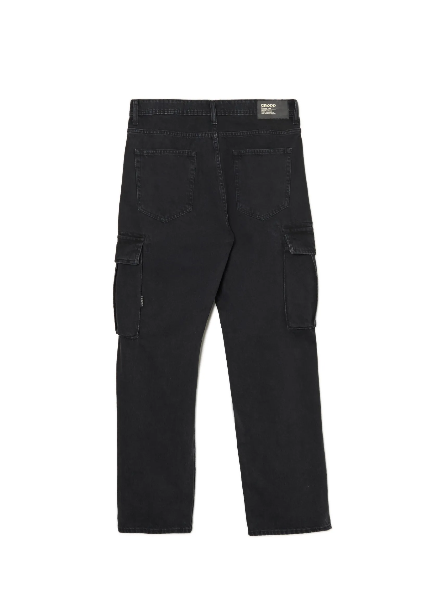 Best Cropp Czarne jeansy relaxed czarny