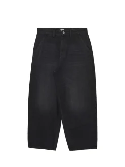 Outlet Cropp Czarne jeansy skater z efektem sprania czarny