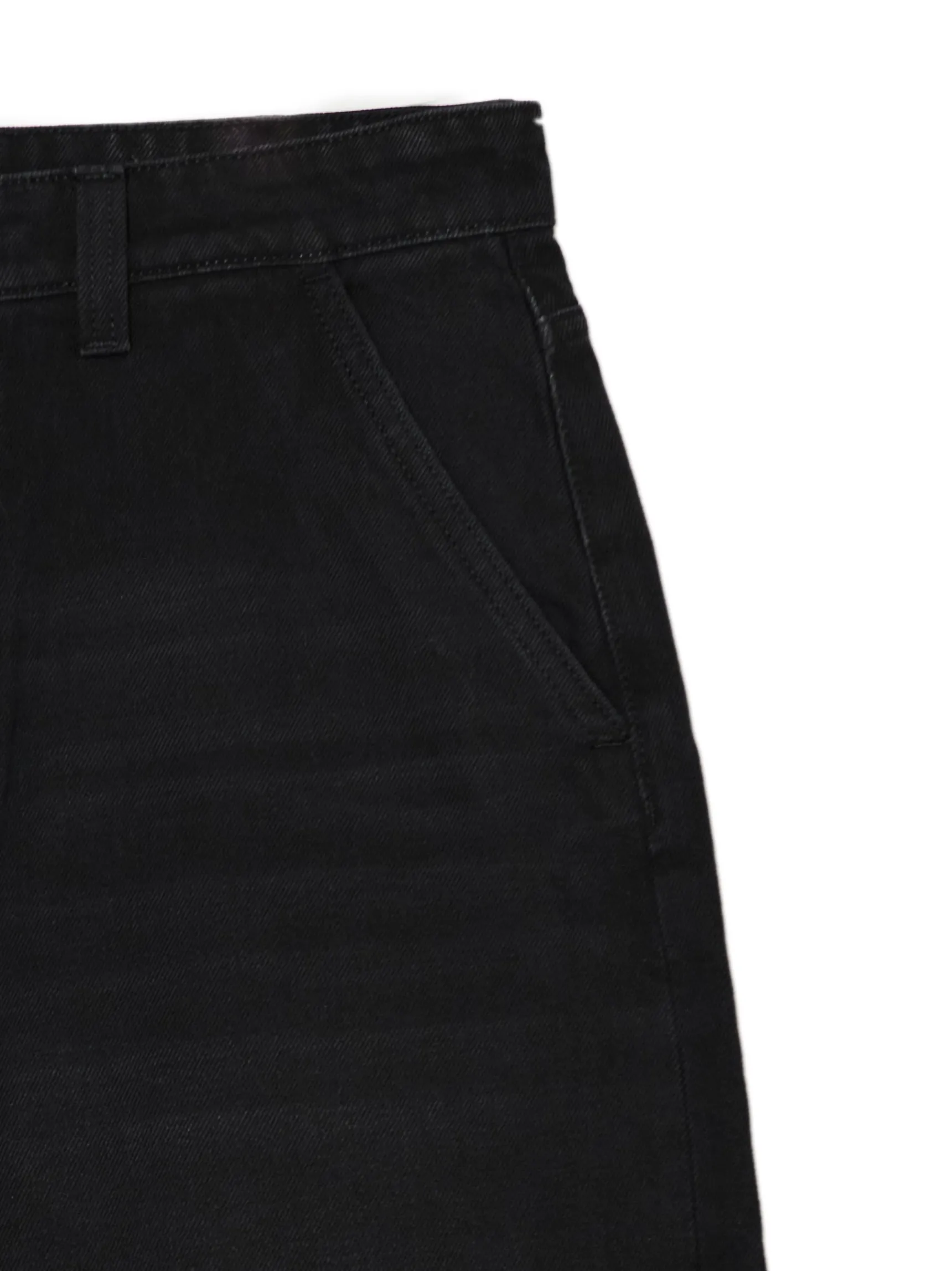 Outlet Cropp Czarne jeansy skater z efektem sprania czarny