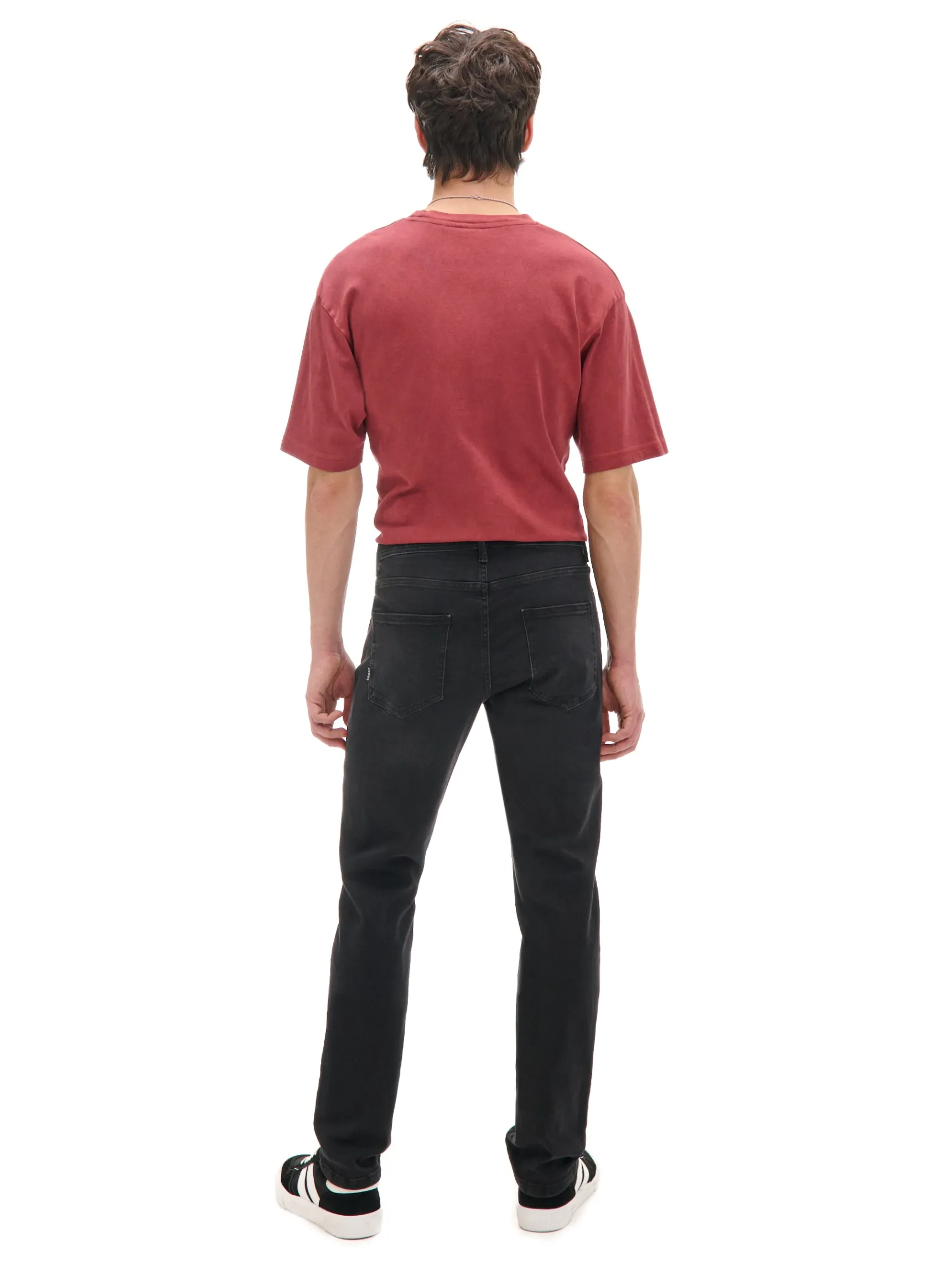 Outlet Cropp Czarne jeansy slim czarny