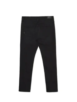 Outlet Cropp Czarne jeansy slim czarny