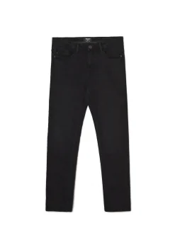 Outlet Cropp Czarne jeansy slim czarny