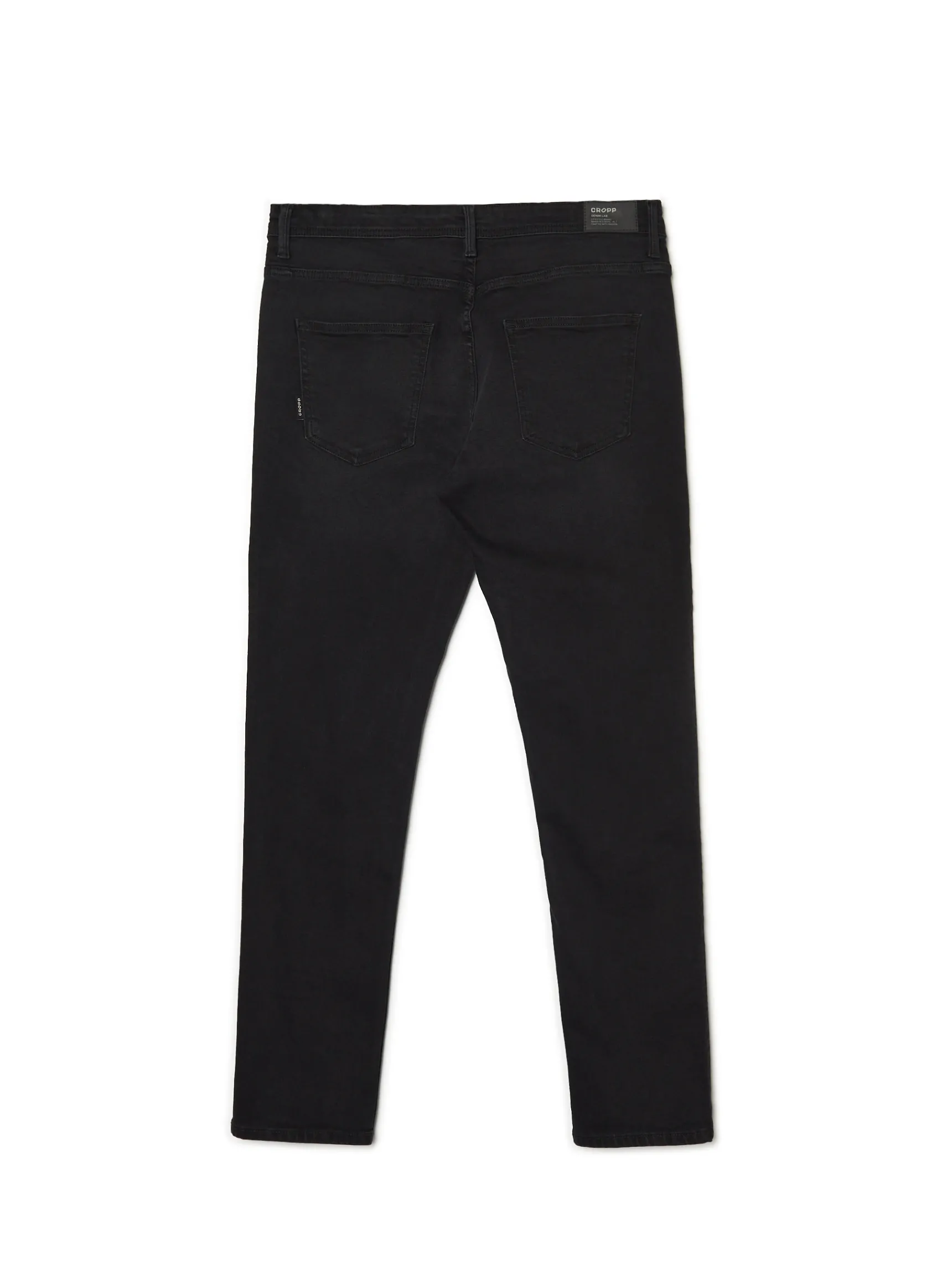 Outlet Cropp Czarne jeansy slim czarny