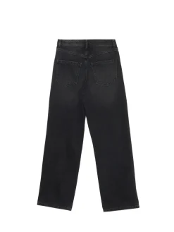 Best Cropp Czarne jeansy straight PETITE czarny