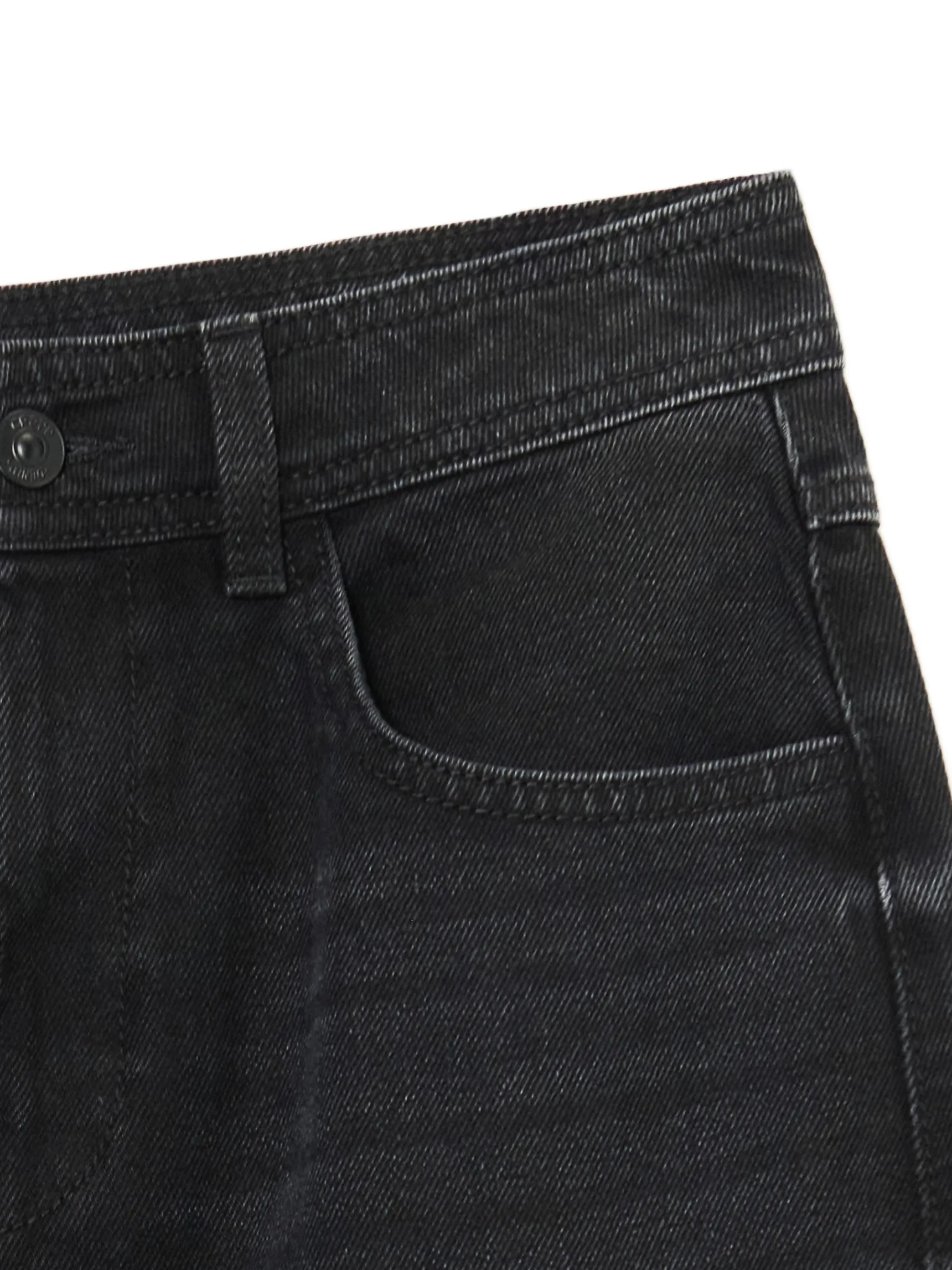 Best Cropp Czarne jeansy straight PETITE czarny