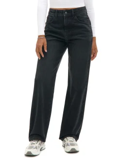 Best Cropp Czarne jeansy straight PETITE czarny