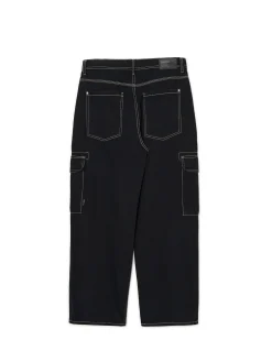 Sale Cropp Czarne jeansy super baggy czarny